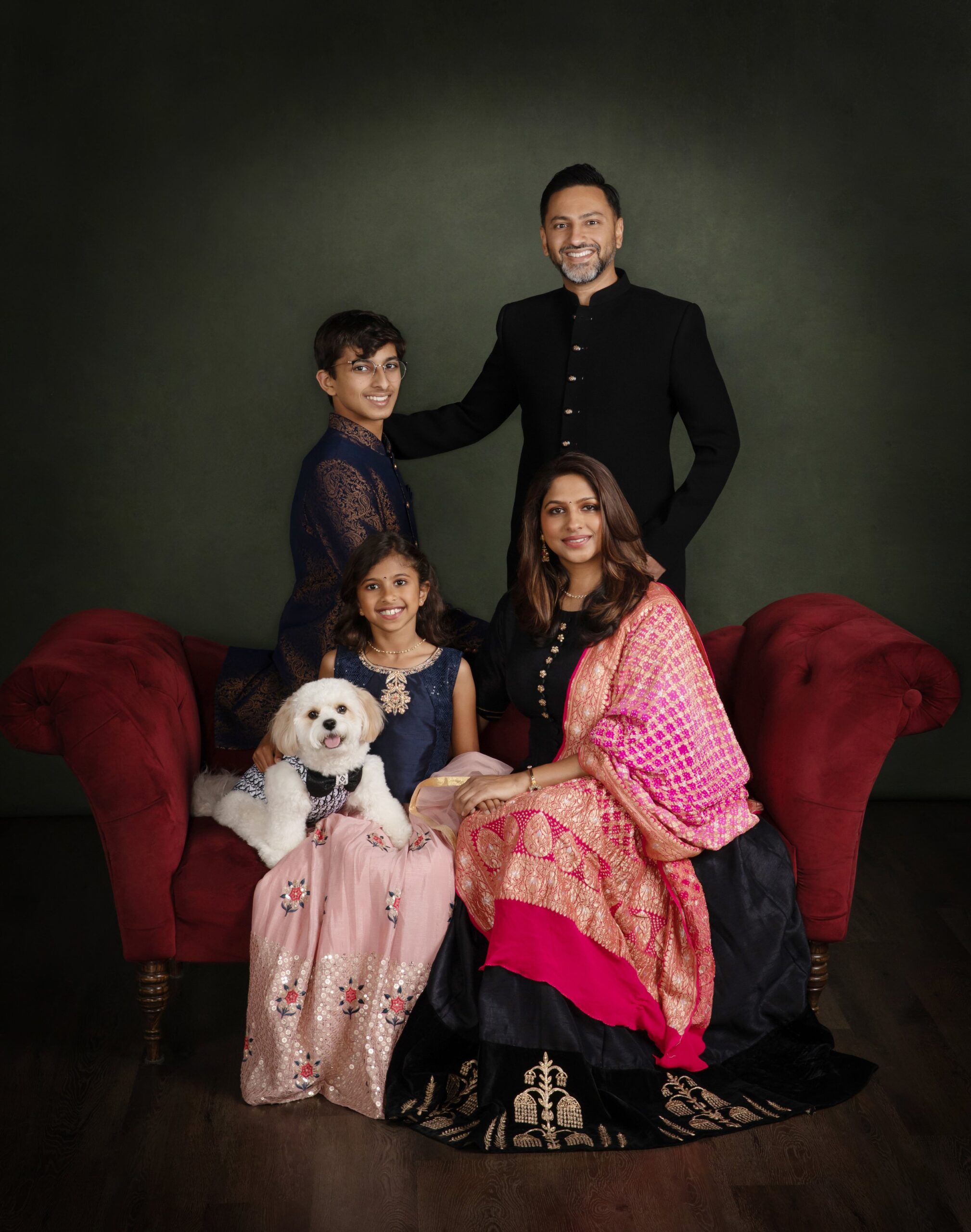 Jewel-Tone Family Portrait