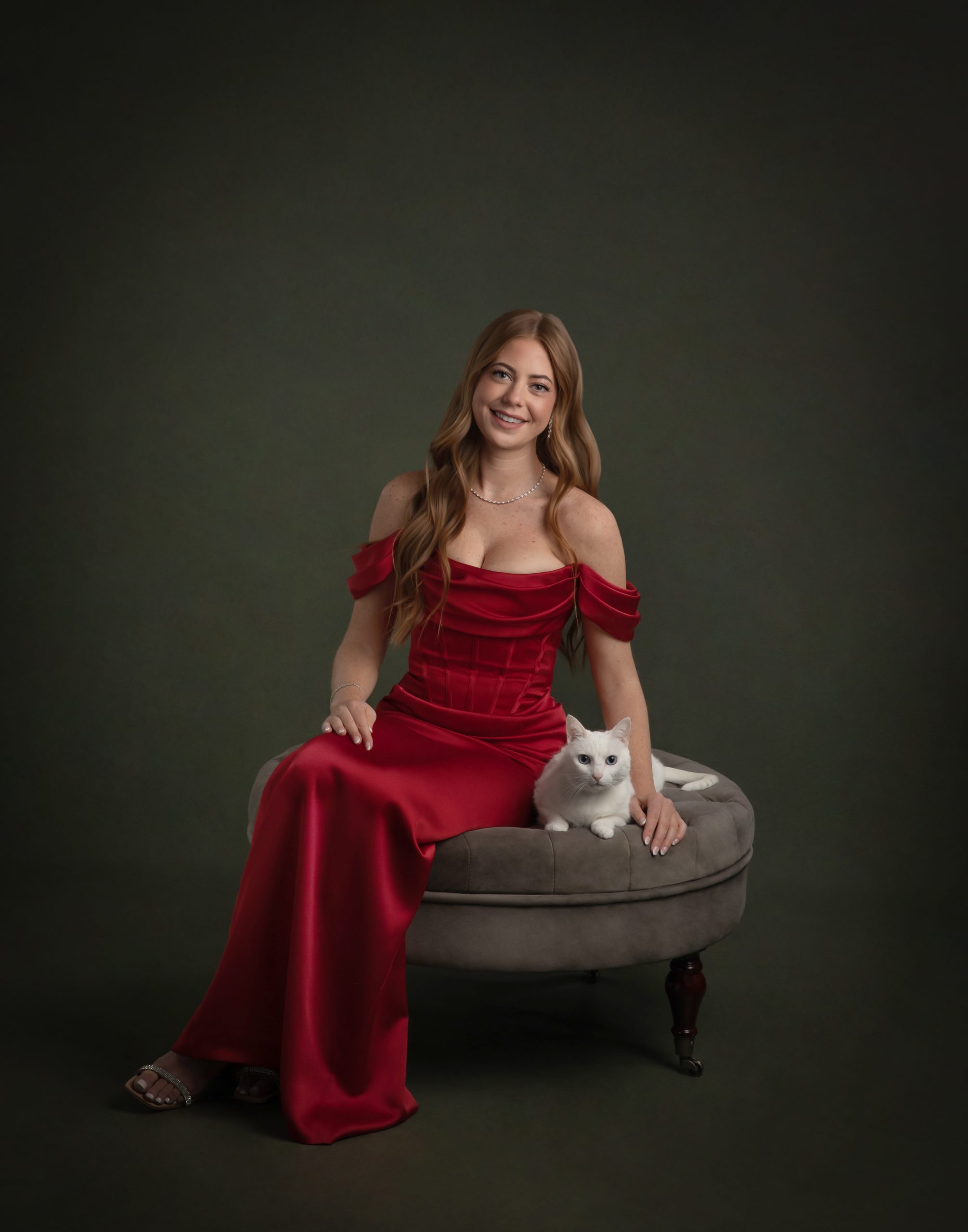 Red Satin Pet Portrait